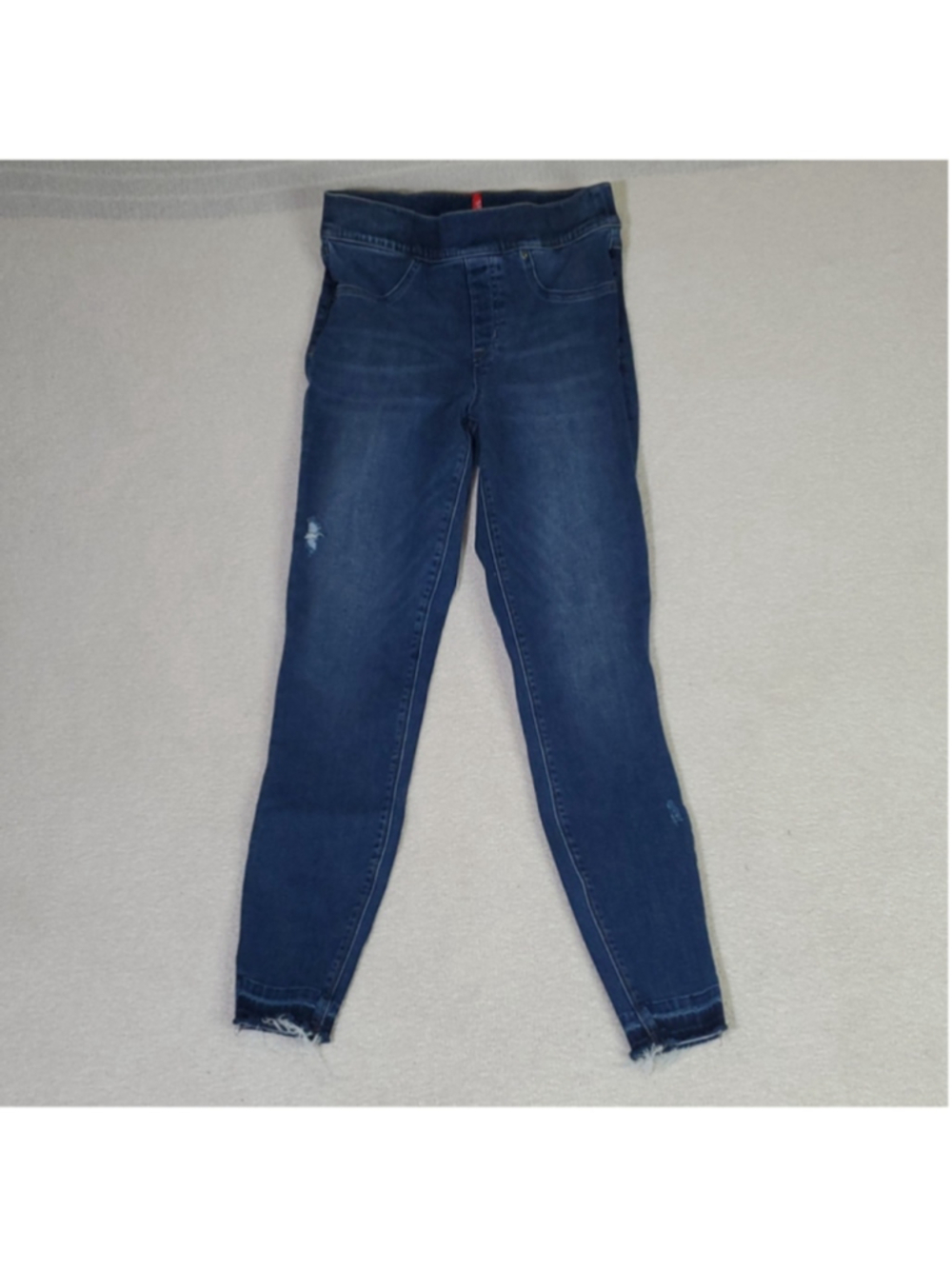 Spanx Distressed Denim Pull-On Leggings Jeggings Jeans Women's Blue Size Small